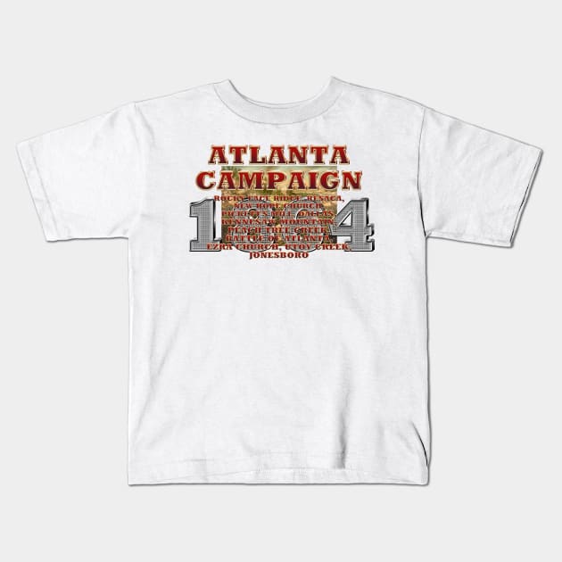 Atlanta Campaign, Civil War Kids T-Shirt by teepossible